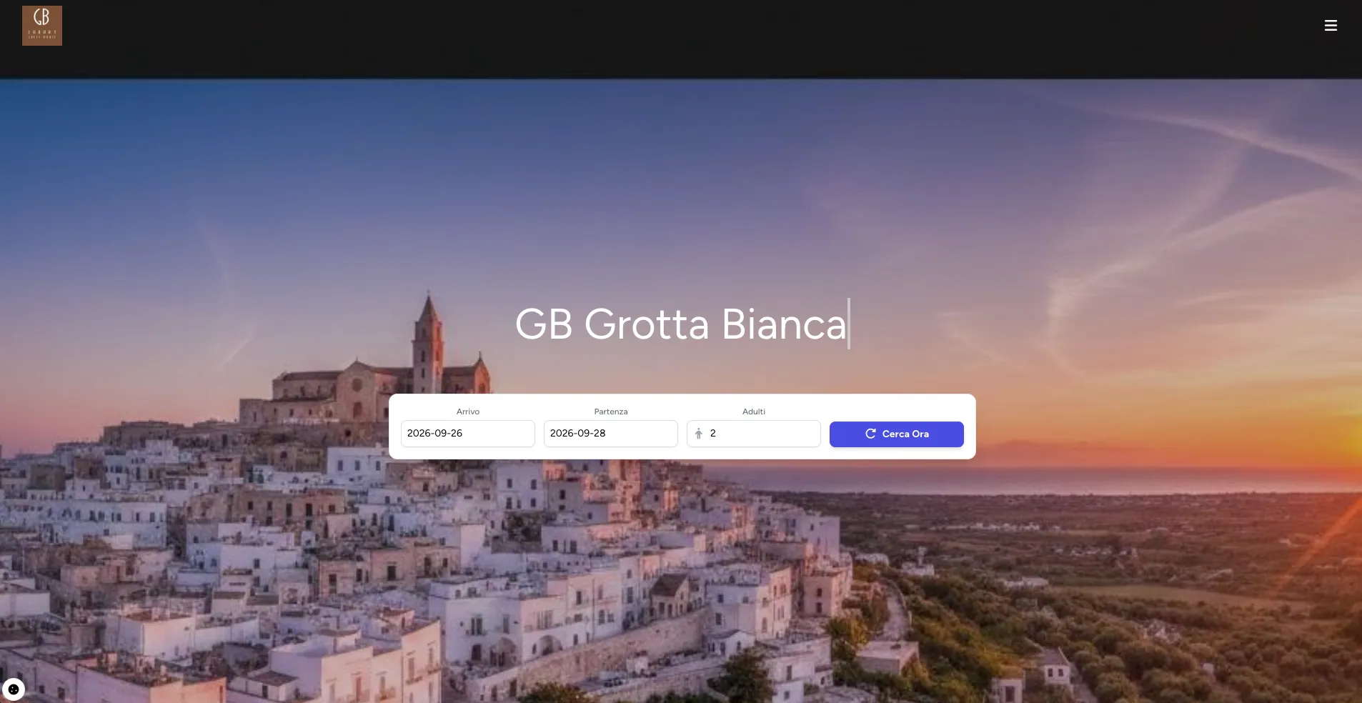 Grotta Bianca Ostuni — Website eines kleinen Vermieters