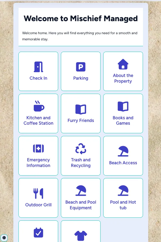 Mischief Managed — Digitale Gästemappe
